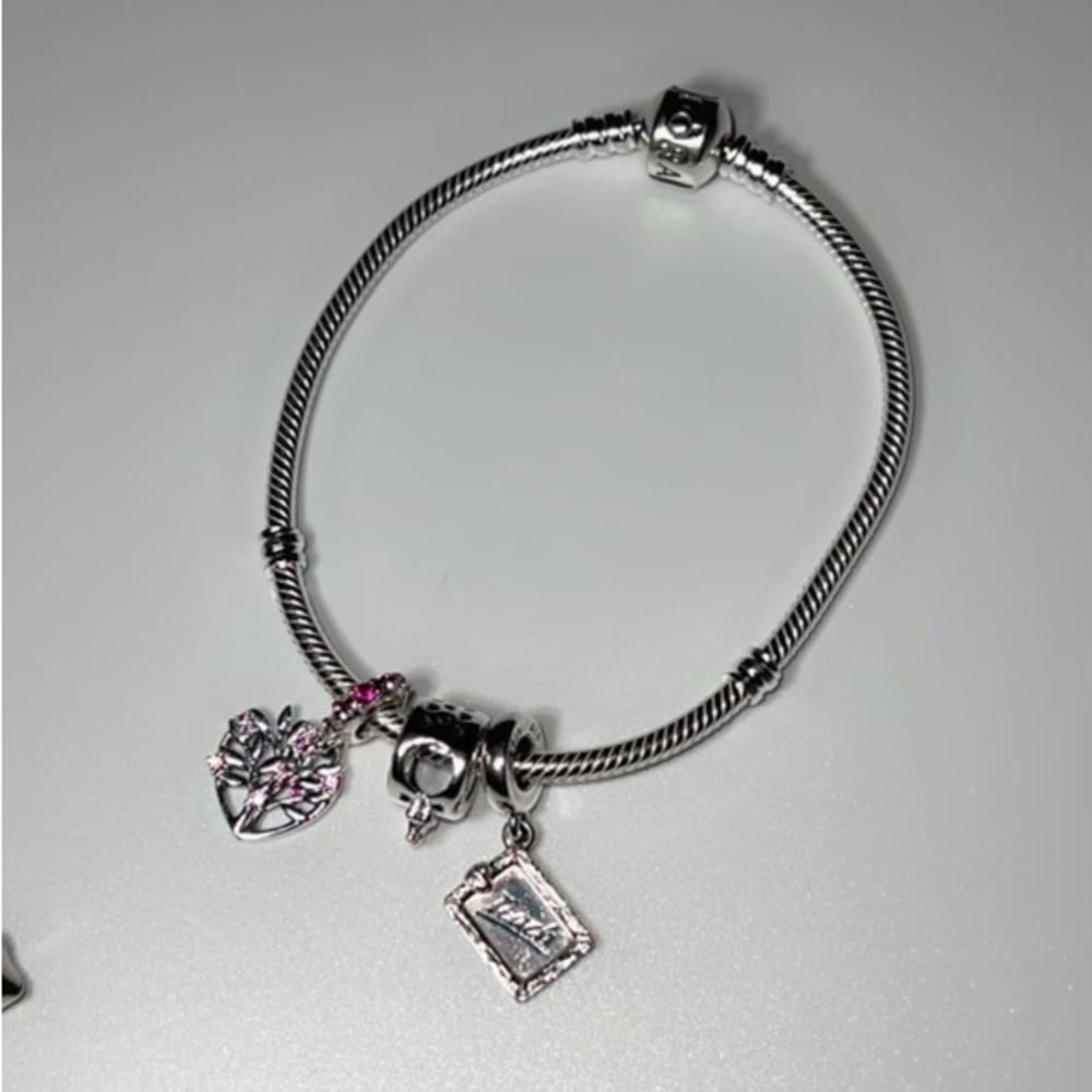 Authentic Pandora Bracelet with 3 Charms